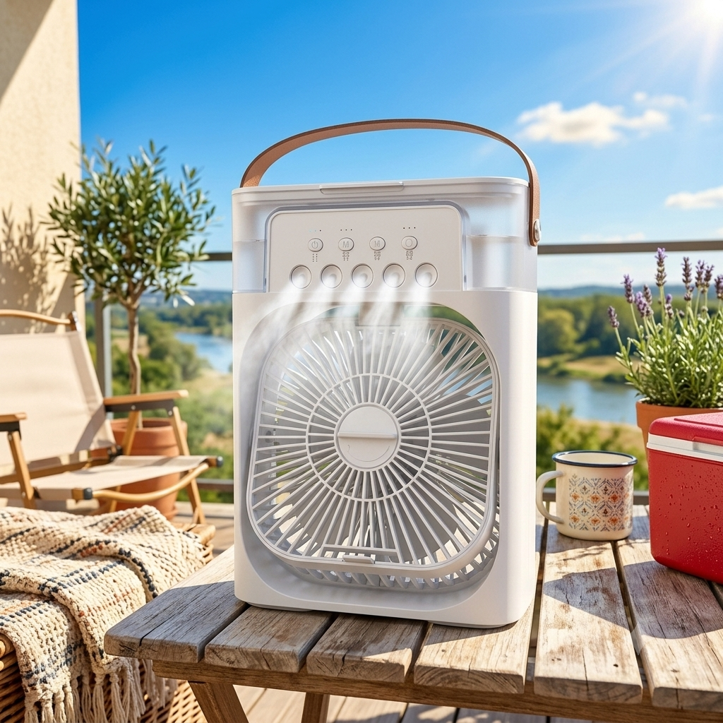 BRISA – 3-in-1 Ventilator, Mini-Luftkühler & LED-Nachtlicht