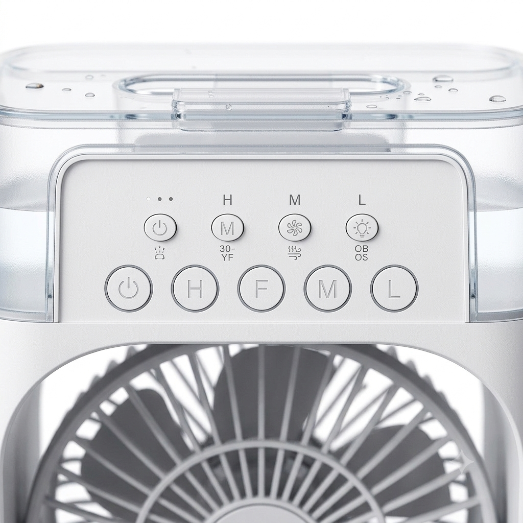 BRISA – 3-in-1 Ventilator, Mini-Luftkühler & LED-Nachtlicht